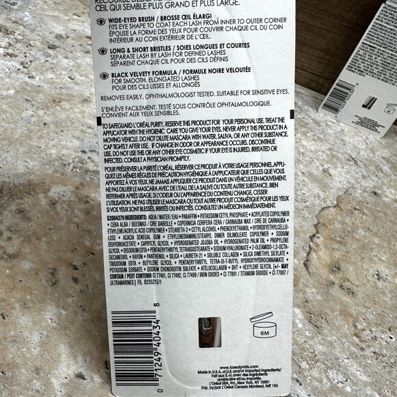 Lot Of 2 Loreal Bambi Eye Mascara .28 fl oz - 402 Black Brown Wide Open Eyes - Picture 7 of 9